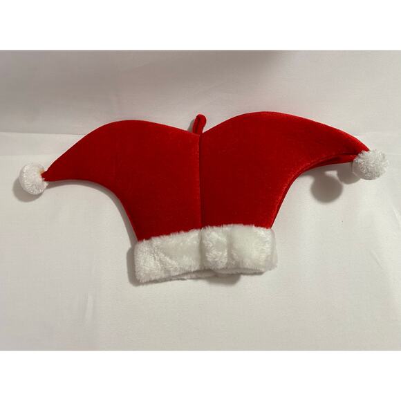 Radio City Music Hall Holiday Hat – Red & White – Jester Style with Pom-Poms - Picture 5 of 5